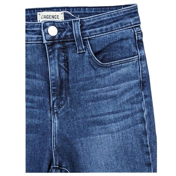 L'AGENCE Women's High Rise Skinny Margot Dark Wash Prime Blue Jeans Size 26 - Picture 10 of 14